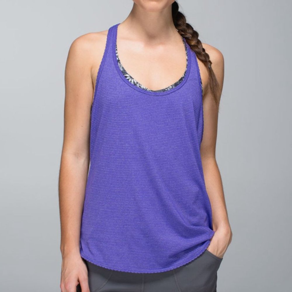 Lululemon 105 F Singlet - Heathered Bruised Berry